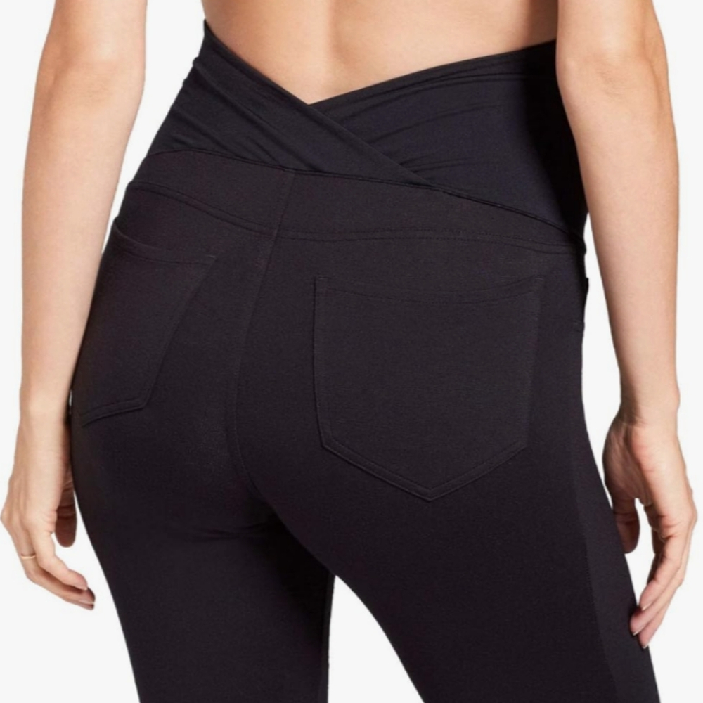 Isabel Maternity by Ingrid & Isabel Black Crossover Leggings